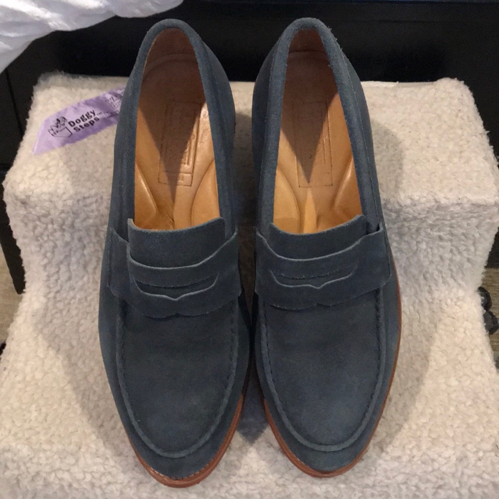 Mercanti Florentini blue suede size 10